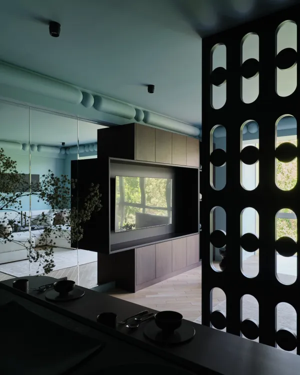 Dark & Stylish 95m² (1,022 sq ft) Apartment for a Young Coupl