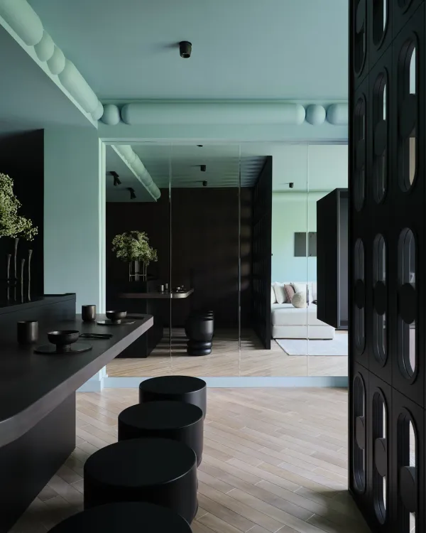Dark & Stylish 95m² (1,022 sq ft) Apartment for a Young Coupl